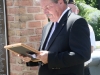 Bill Osborne during the dedication of the new monument.